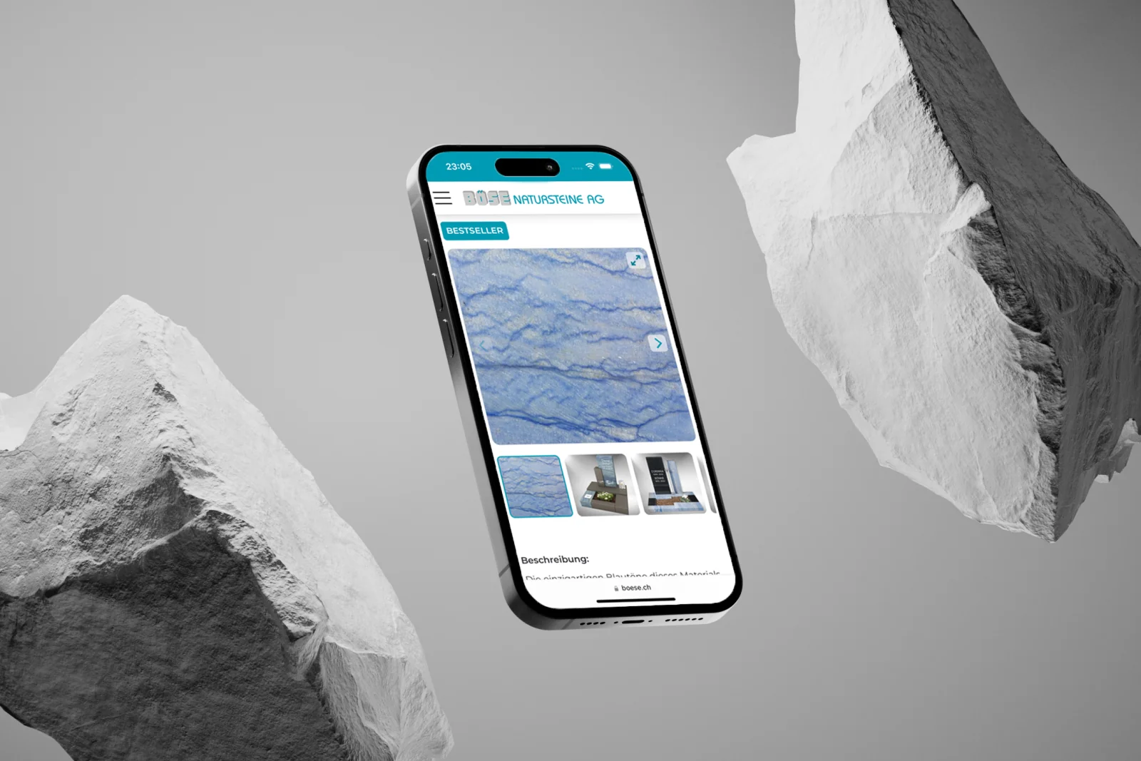 Böse Natursteine: Custom system developed by SchäferSoft