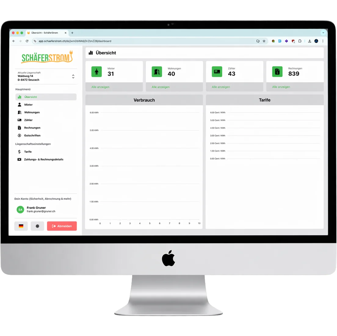 Web application example: SchäferStrom