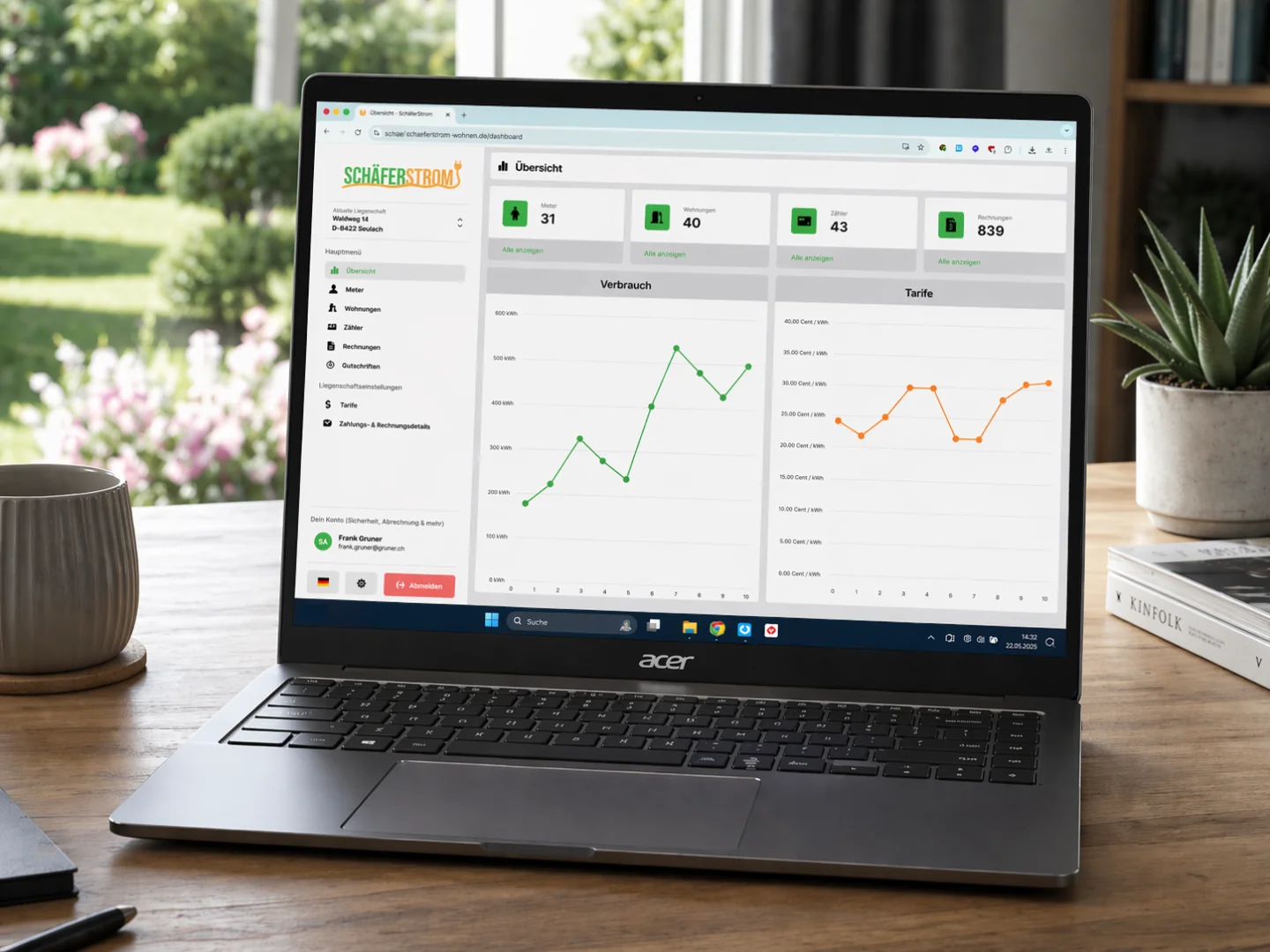Schäferstrom – Webapplikation von SchäferSoft